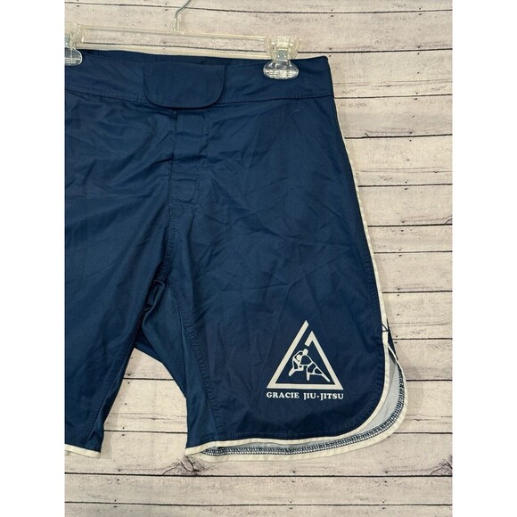 GRACIE Mens Training Shorts Sz 30 Blue Jiu Jitsu MMA BJJ Fight Martial Arts 8” - Picture 5 of 16